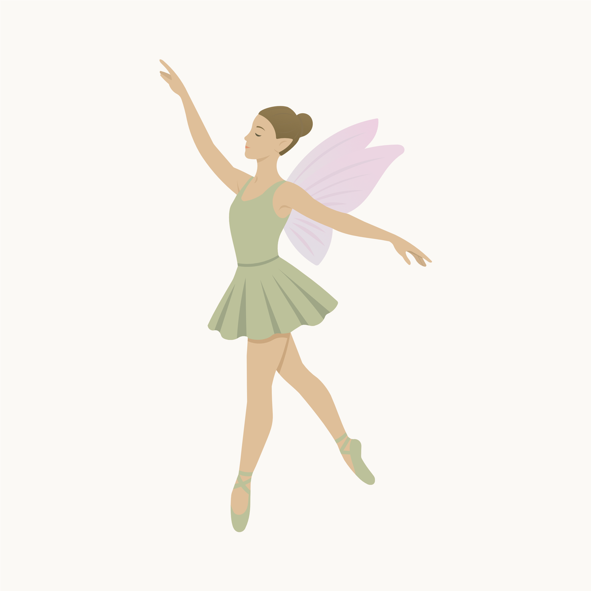 Wallsticker med balletfeen Sienna fra Little Northlings