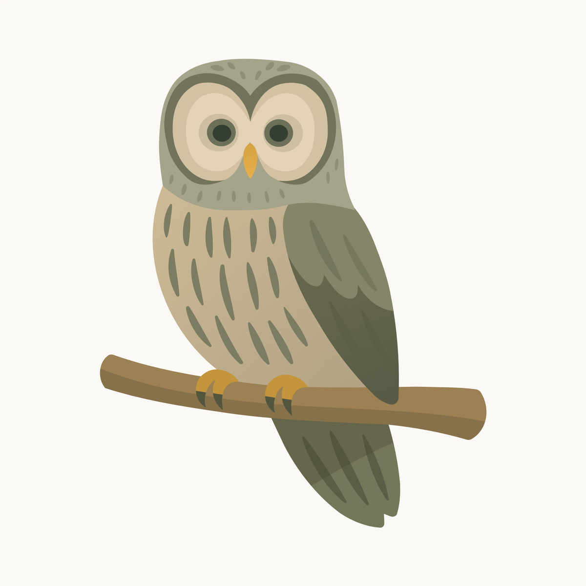 Eydis wallsticker med hornugle fra Little Northlings