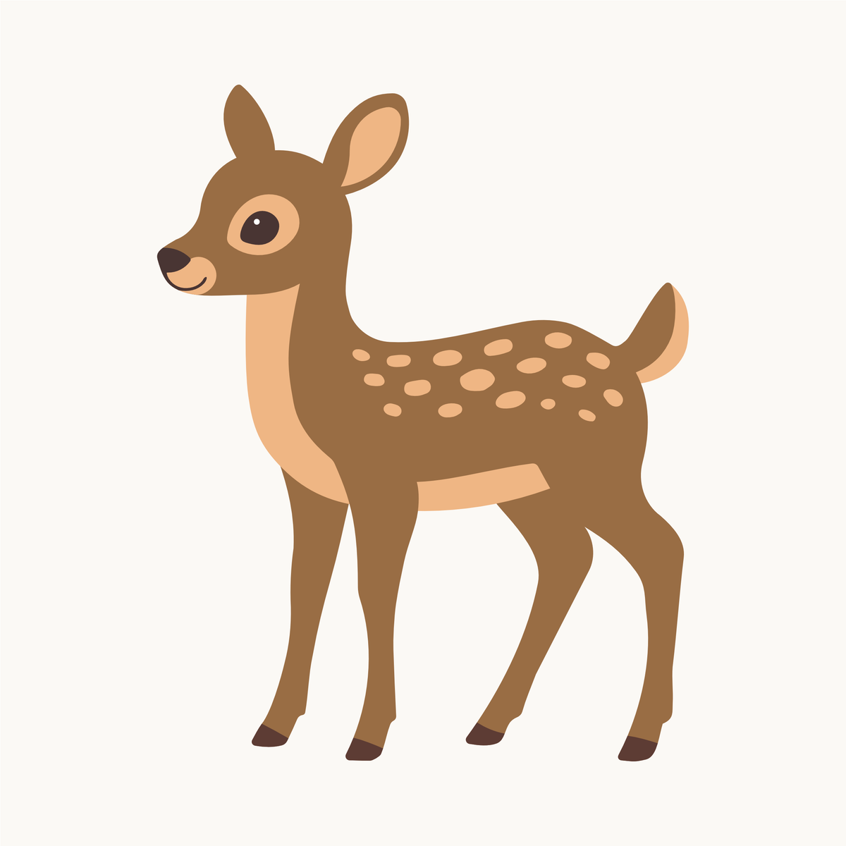 Wallsticker med dådyrbarnet Lille Bjørk fra Little Northlings