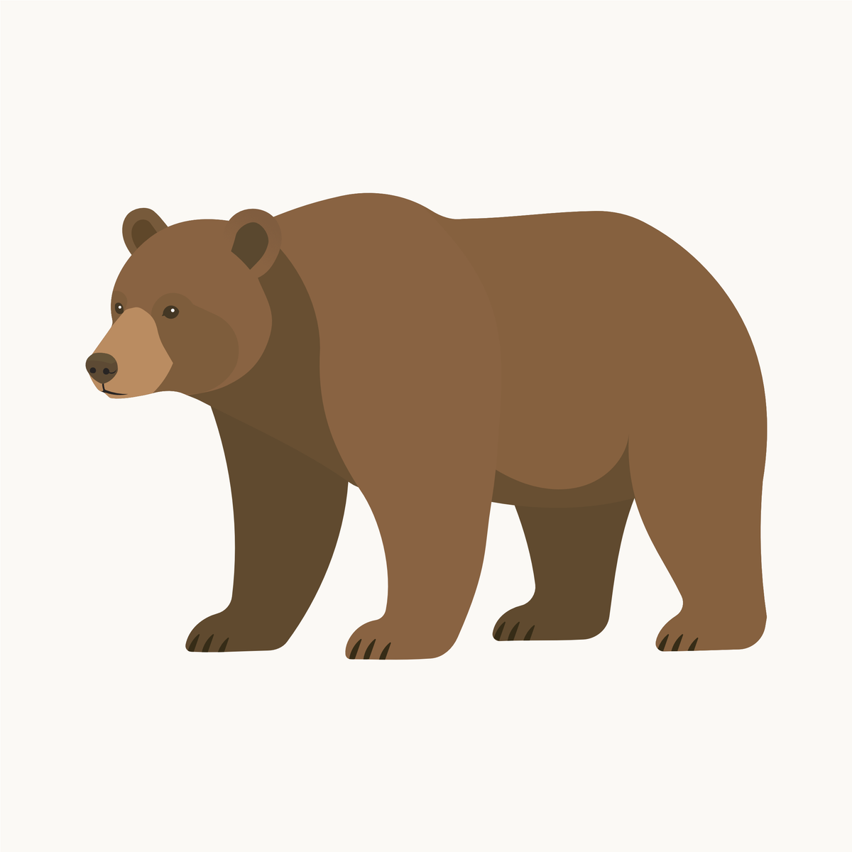 Wallsticker med brunbjørnen Rune fra Little Northlings