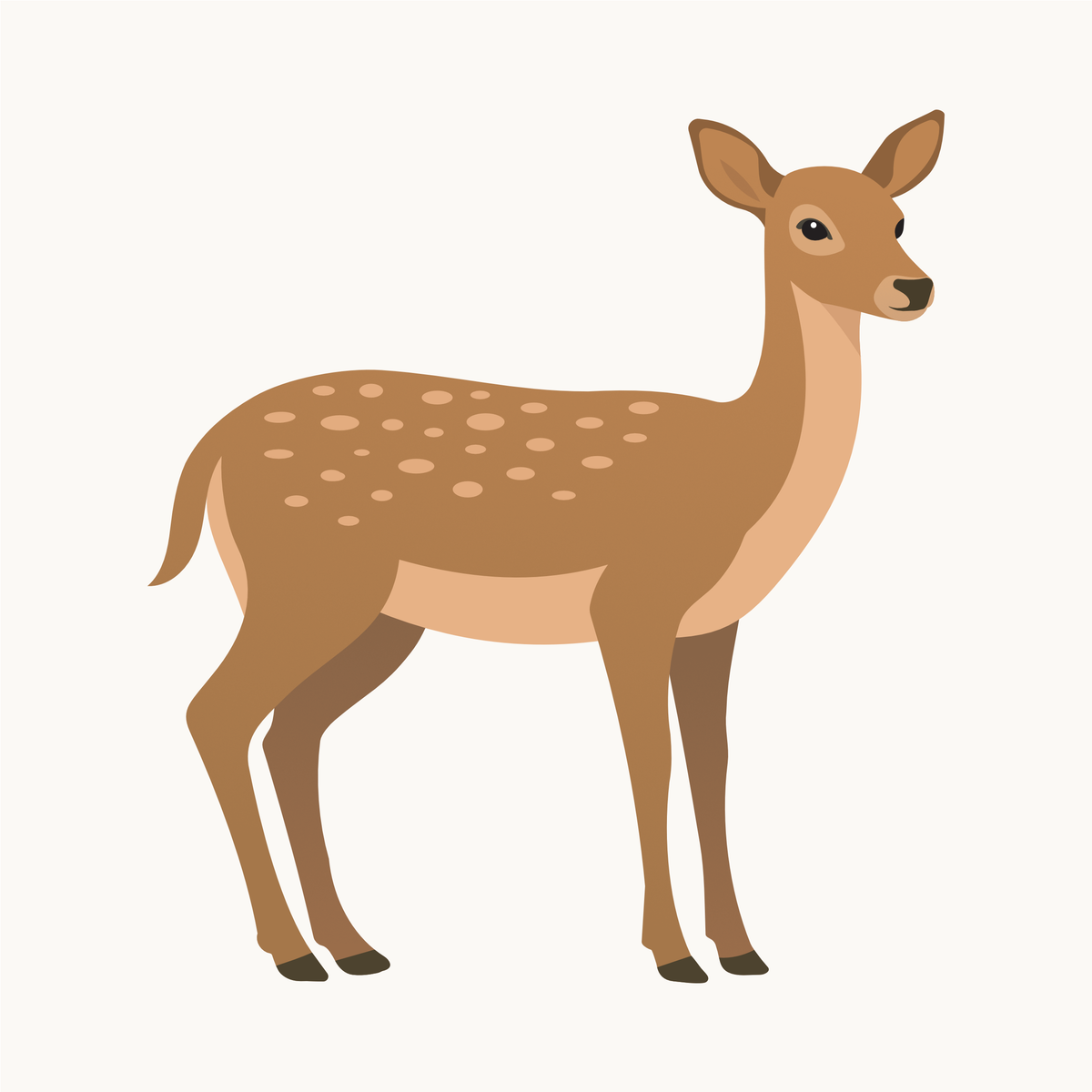 Wallsticker med dådyrmoren Store Bjørk fra Little Northlings