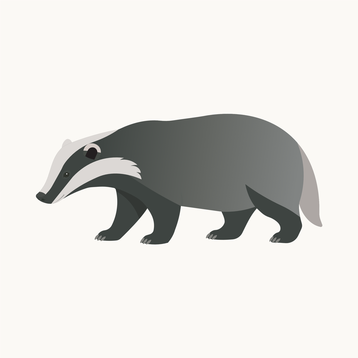 Wallsticker med grævlingen Birk fra Little Northlings