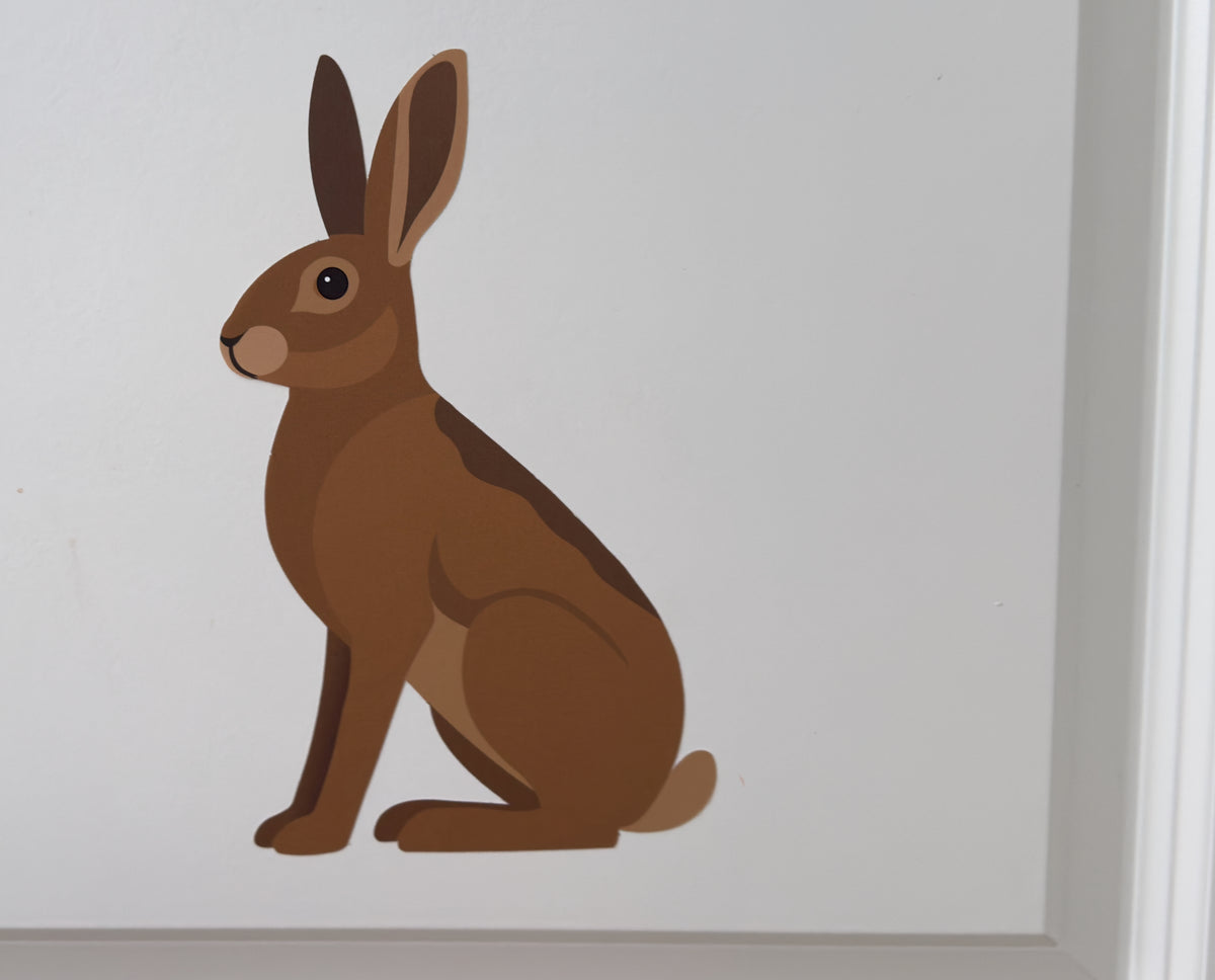Wallsticker med hare på væg