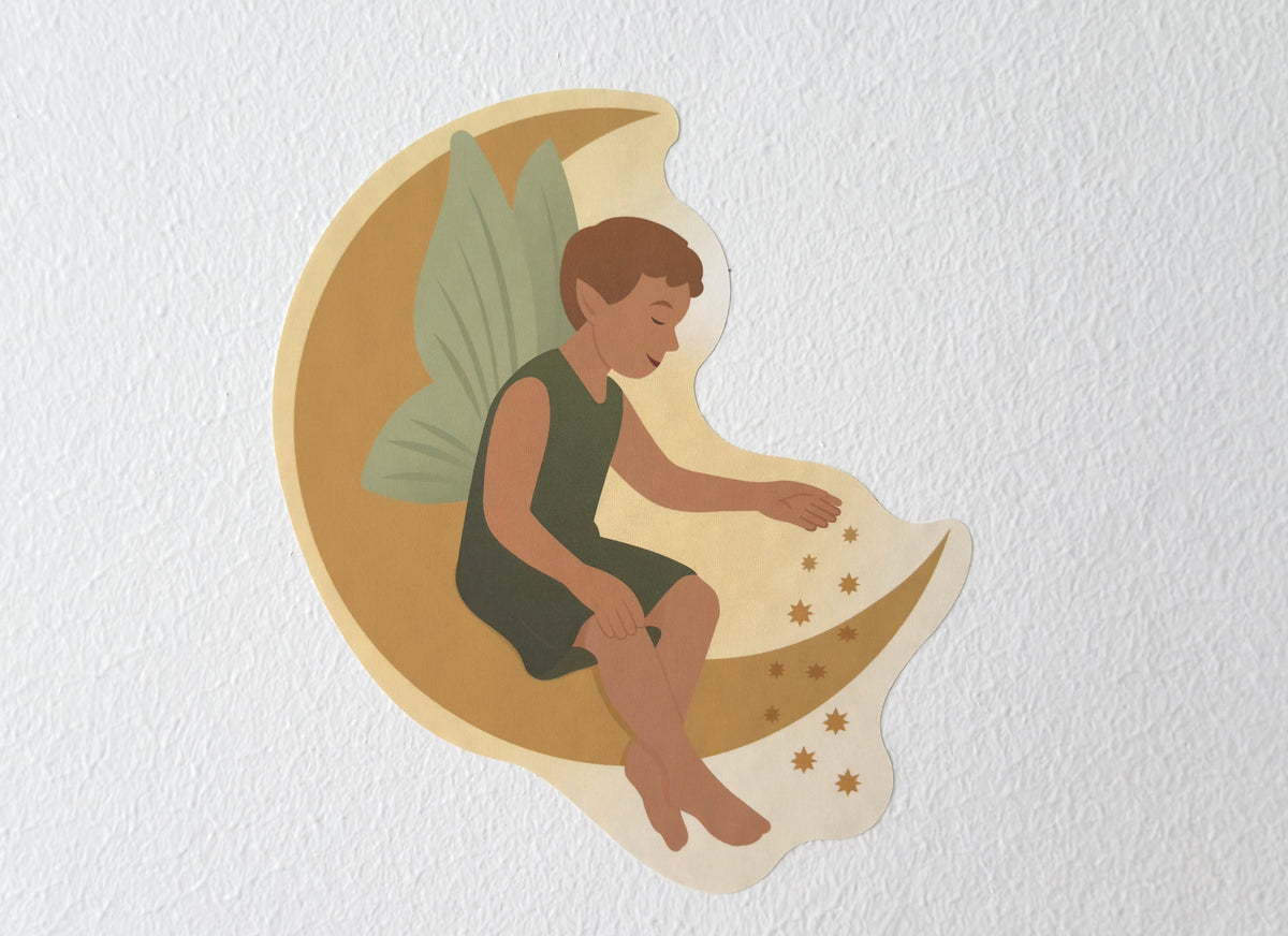Wallsticker med månefe på væg