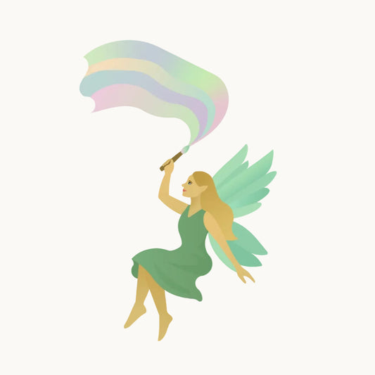 Wallsticker med nordlysfeen Aurora fra Little Northlings