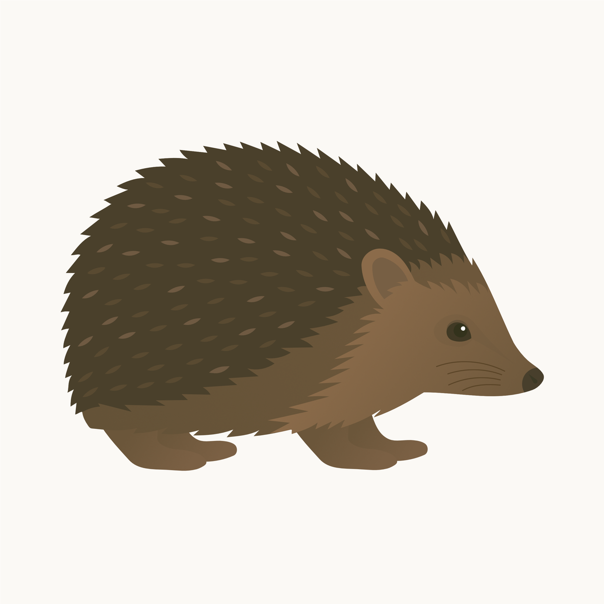 Wallsticker med pindsvinet Moss fra Little Northlings