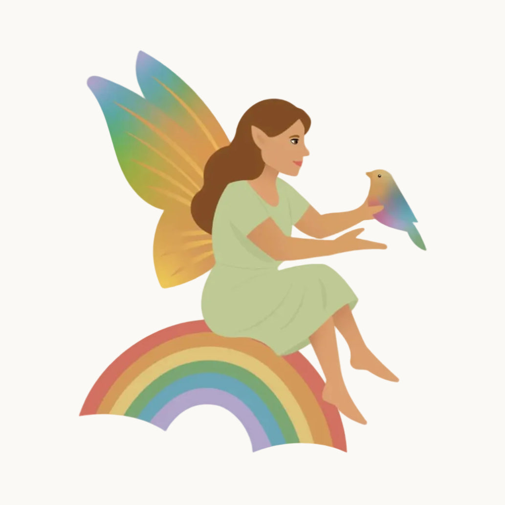 Wallsticker med regnbuefeen Ronja fra Little Northlings