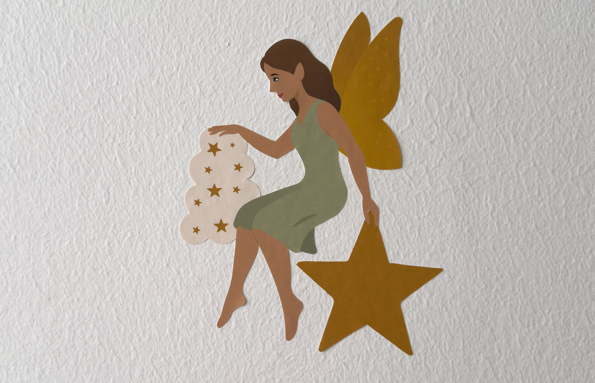 Wallstickers med stjernefe på væg
